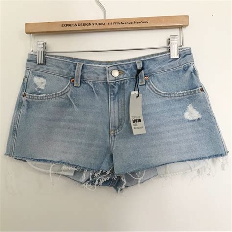 Topshop Shorts Topshop Light Wash Moto Cory Denim Shorts Poshmark