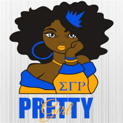 Sigma Gamma Rho Pretty Girl Queen Svg Sigma Life Girl Png Sigma Girl