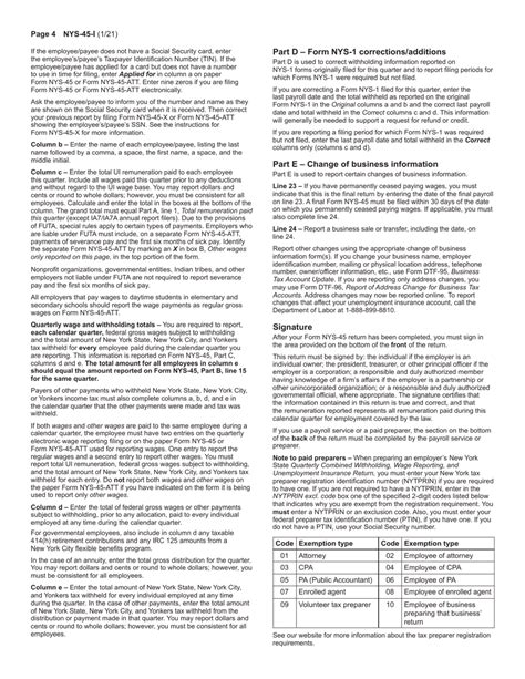 Download Instructions For Form Nys 45 Quarterly Combined Withholding Wage Reporting And