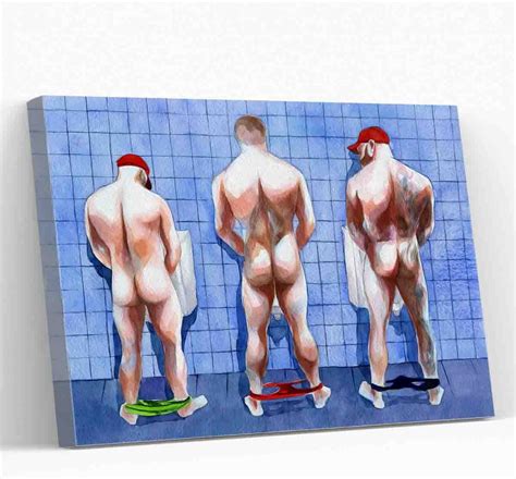 Amazon DAVUD Watercolor Painting Gay Man Minimalist Wall Art Bar Prints Mens Bathroom