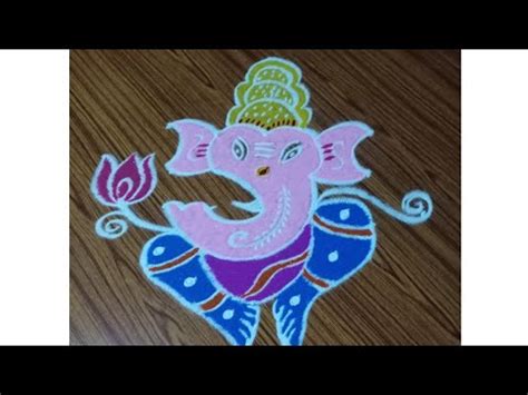 Vinayaka Chavithi Special Easy Muggu 71 Dots YouTube