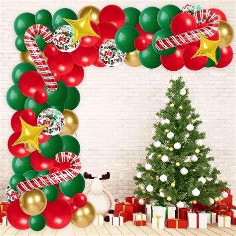 Купить Cheereveal Red Green Merry Chiristmas Balloon Garland Arch Kit