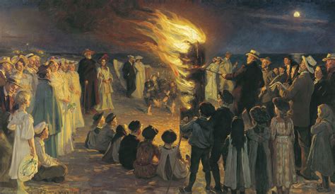 Midsummer Eve Bonfire On Skagen S Beach Artworks Art Museums Of