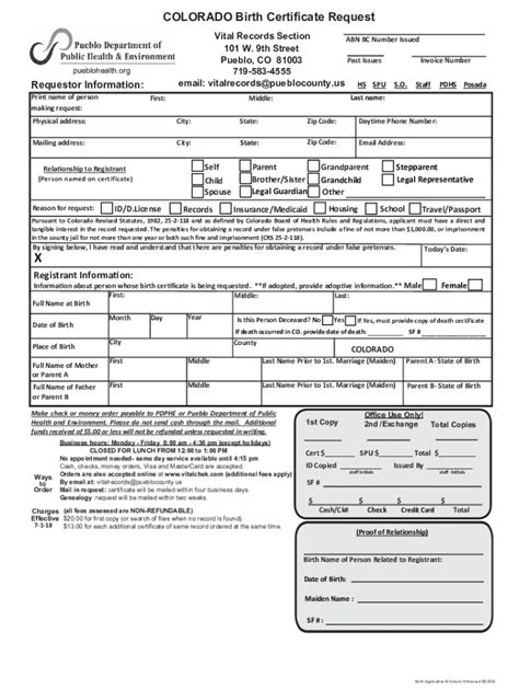 Colorado Birth Certificate Fill Online Printable Fillable Fill Out