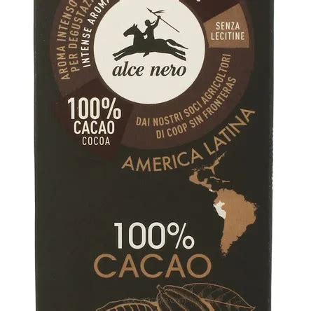 Tabliczka gorzka 100% kakao BIO ALCE NERO 50g |Abc-zdrowie.com