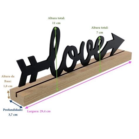 Enfeite De Mesa Palavra Love Letreiro Para Decora O Quarto Sala Rack