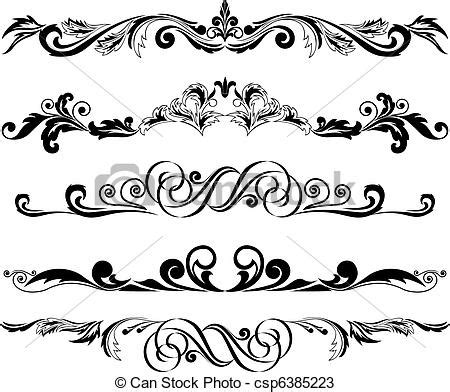 17 Horizontal Design Clip Art Images - Decorative Line Clip Art, Scroll ...