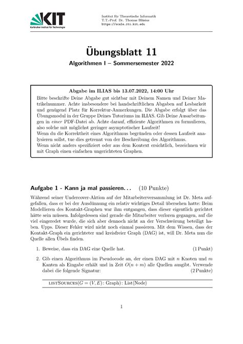 Blatt 11 Loesung Sommersemester Institut F Ur Theoretische