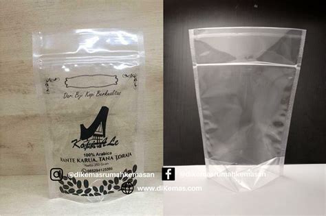 Kemasan Plastik Kopi Standing Pouch Pilih Sablon Atau Polos