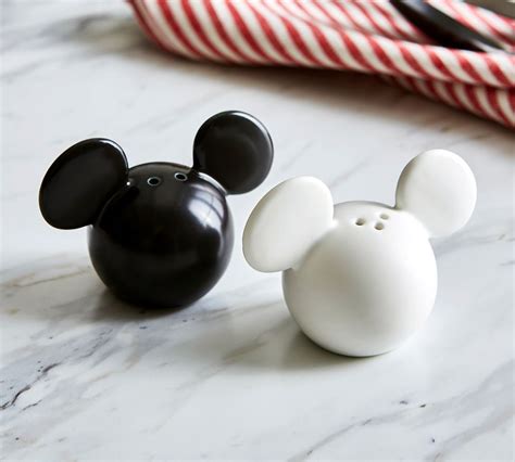 Disney Mickey Mouse Shaped Salt Pepper Shakers Pottery Barn