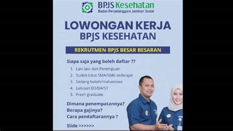 Bpjs Kesehatan Buka Lowongan Kerja Untuk Lulusan D3 Berikut Link