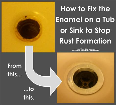 How To Fix The Enamel On A Tub Or Sink To Stop Rust Formation Bathtub