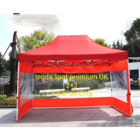 Jual Tenda Lipat Matic Premium Ukuran 2x3 Pakai Dinding 3 Sisi Ket Besi