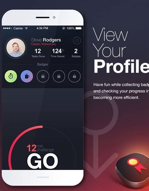 Mobile App Design Inspiration – TimeIt - Designbeep