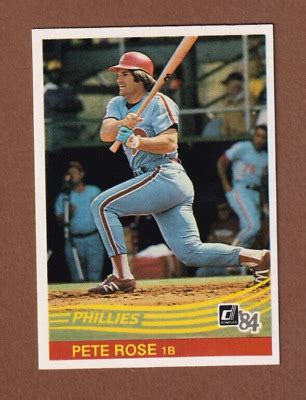 1984 Donruss 61 Pete Rose Philadelphia Phillies HOFer ExMT 199