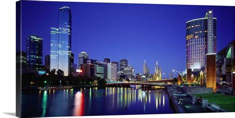 Australia, Victoria, Melbourne, Night view | Great Big Canvas