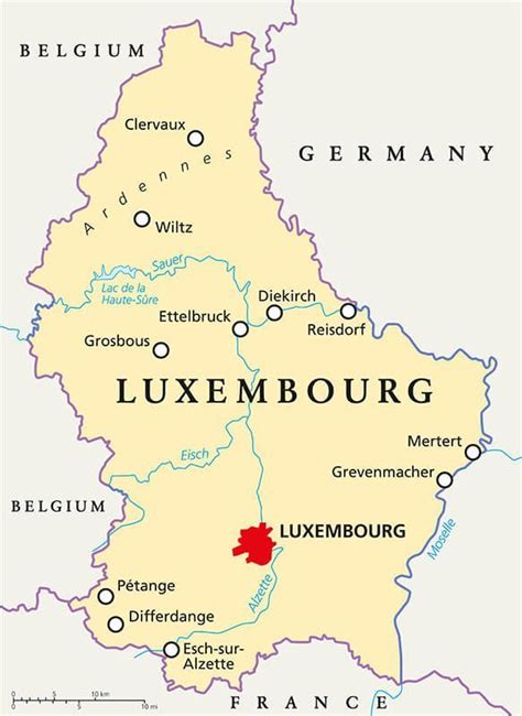 Luxembourg En Luxemburgo Mapa Gran Ducado De Luxemburgo Mapa