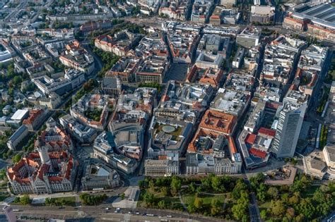 Leipzig Aus Der Vogelperspektive Innenstadtbereich In Leipzig Im