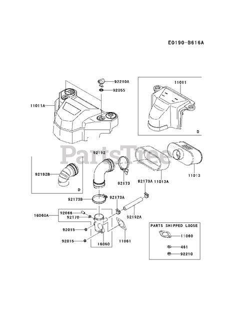 Kawasaki Fs V Es Kawasaki Engine Air Filter Muffler Parts Lookup