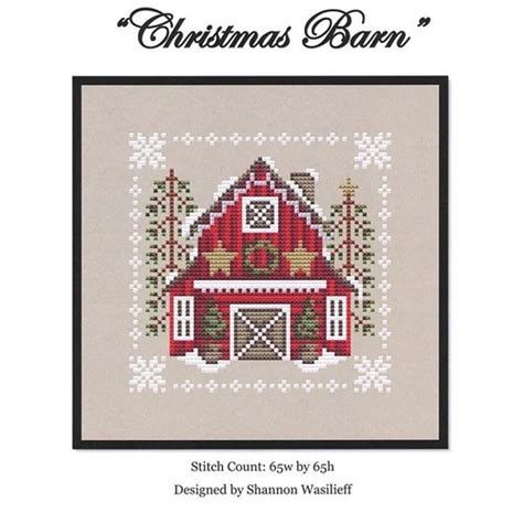 Christmas Barn By Shannon Christine Counted Cross Stitch Etsy