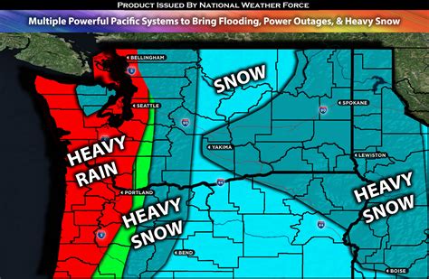 Multiple Powerful Pacific Systems To Bring Flooding Power Outages And Heavy Snow For The