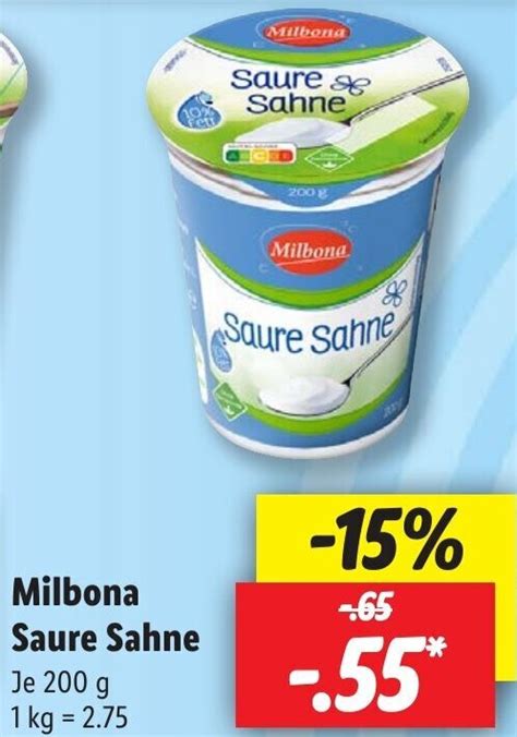 Milbona Saure Sahne G Angebot Bei Lidl