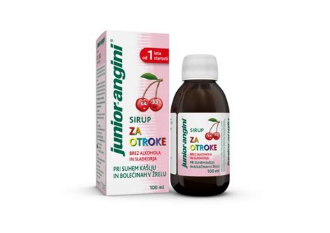 Junior Angini sirup za otroke 100 ml Medicinski pripomočki