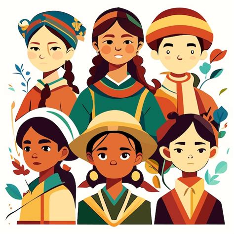 Premium Vector Ethnic Diversity Expressed Through Vector Illustration