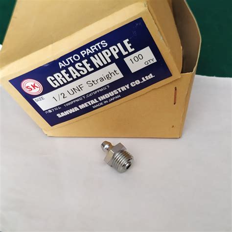 Jual Grease Nipple Grease Fittings Nepel Gemuk 1 2 Unf Lurus SK Sanwa