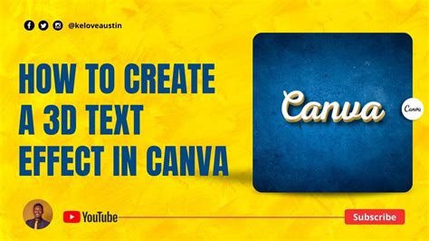 How To Create D Text Effect With Canva Youtube