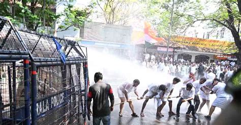 Congress Marches Against Left Govt Turn Violent Across Kerala Kerala