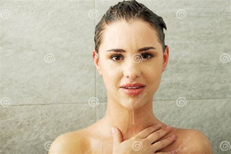 Woman Taking Shower Stock Image Image Of Rain Pure 45111197