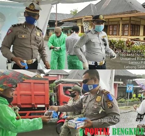 Operasi Keselamatan Nala Satlantas Polres Lebong Bagikan Masker Dan