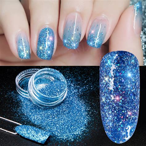 2g Holographic Powder On Nails Laser Glitter Shimmer DIY Nail Art Dust