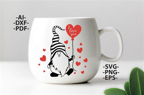 Valentine Day Svg Gnomie Love Svg Graphic By 1uniqueminute · Creative Fabrica