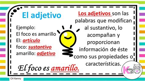 El Adjetivo Sustantivo Y Verbo Material Educativo