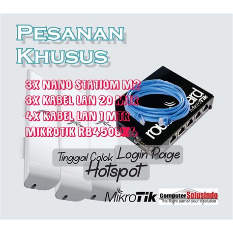 Jual Pesanan Khusus Nano Station M Dan Mikrotik Rb Gx Shopee