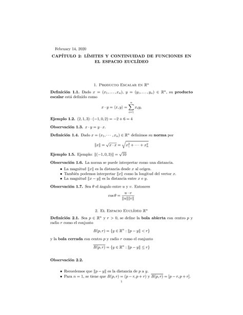 L Lmites Y Continuidad Topologa February Cap Itulo