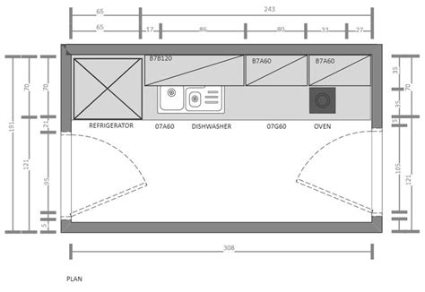 Simplified Single Wall Kitchen Design