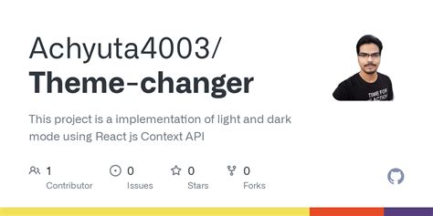 GitHub Achyuta4003 Theme Changer This Project Is A Implementation Of