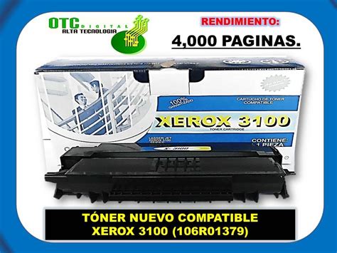 Toner Xerox 3100 106r01379 Nuevo Compatible - $ 1,250.00 en Mercado Libre
