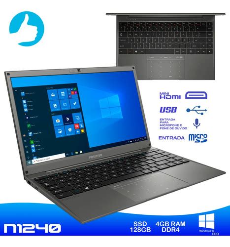 Notebook Positivo Master N Intel Celeron Ssd Gb Ddr Frete Gr Tis