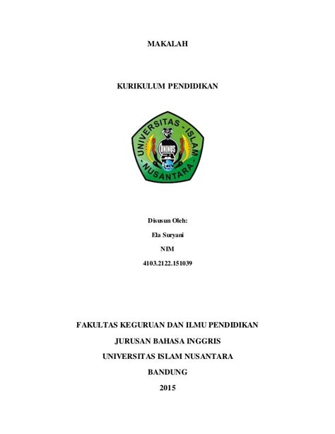 Contoh Cover Makalah Pascasarjana Pendidikan Bahasa Inggris Mari Belajar