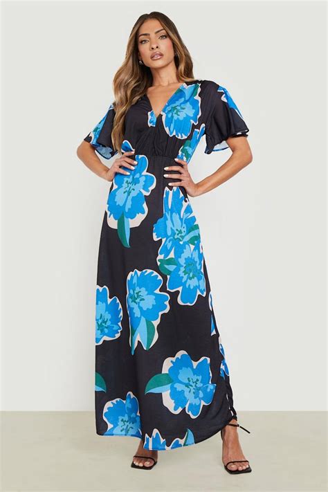 Floral Wrap Maxi Dress Boohoo