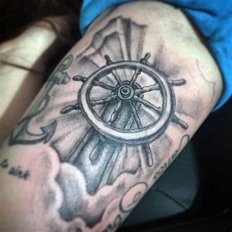 70 Ship Wheel Tattoo Designs For Men A Meaningful Voyage