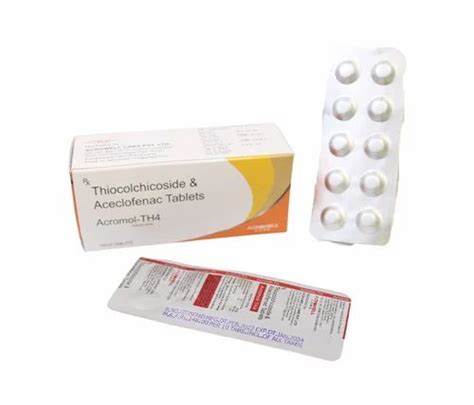 Acromol TH4 Thiocolchicoside Aceclofenac Tablets At Rs 1480 Box In