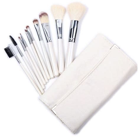 Shein Sheinside 10pcs White Makeup Brush Set 13 Liked On Polyvore Featuring Beauty Products