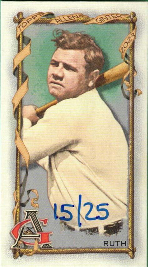 2023 Topps Allen Ginter Babe Ruth 85 Mini Brooklyn Back 25 For Sale Online EBay