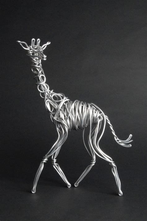 Giraffe — Drawn Metal Studios Wire Art Sculpture Wire Art Copper