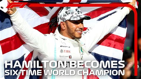 Lewis Hamilton Celebrates Winning His Sixth World Title United